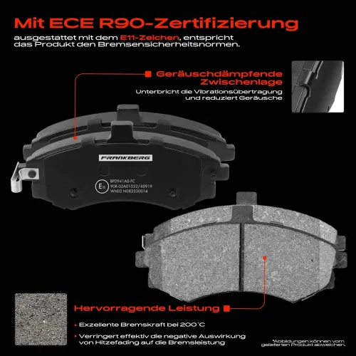 Bremsensatz, Scheibenbremse Vorderachse Frankberg 5481FB0033306 Bild Bremsensatz, Scheibenbremse Vorderachse Frankberg 5481FB0033306
