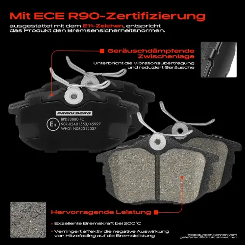 Bremsensatz, Scheibenbremse Hinterachse Frankberg 5481FB0033314 Bild Bremsensatz, Scheibenbremse Hinterachse Frankberg 5481FB0033314