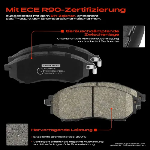 Bremsensatz, Scheibenbremse Vorderachse Frankberg 5481FB0033316 Bild Bremsensatz, Scheibenbremse Vorderachse Frankberg 5481FB0033316