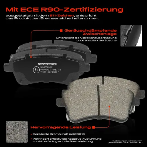 Bremsensatz, Scheibenbremse Vorderachse Frankberg 5481FB0033319 Bild Bremsensatz, Scheibenbremse Vorderachse Frankberg 5481FB0033319