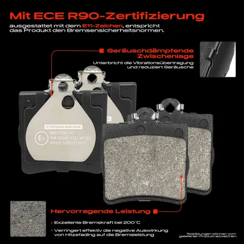 Bremsensatz, Scheibenbremse Hinterachse Frankberg 5481FB0033322 Bild Bremsensatz, Scheibenbremse Hinterachse Frankberg 5481FB0033322