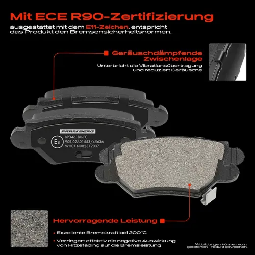 Bremsensatz, Scheibenbremse Hinterachse Frankberg 5481FB0033326 Bild Bremsensatz, Scheibenbremse Hinterachse Frankberg 5481FB0033326