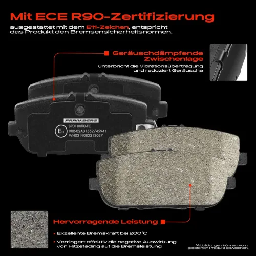 Bremsensatz, Scheibenbremse Hinterachse Frankberg 5481FB0033330 Bild Bremsensatz, Scheibenbremse Hinterachse Frankberg 5481FB0033330