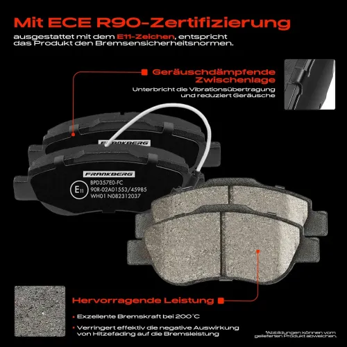 Bremsensatz, Scheibenbremse Vorderachse Frankberg 5481FB0033331 Bild Bremsensatz, Scheibenbremse Vorderachse Frankberg 5481FB0033331