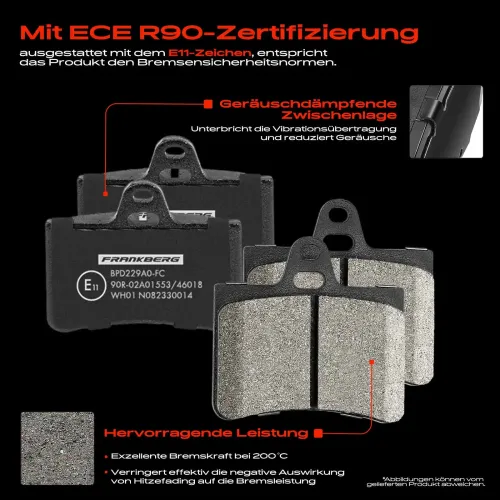 Bremsensatz, Scheibenbremse Hinterachse Frankberg 5481FB0033334 Bild Bremsensatz, Scheibenbremse Hinterachse Frankberg 5481FB0033334