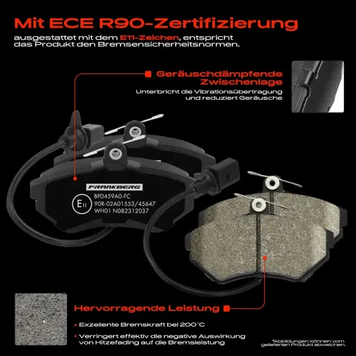 Bremsensatz, Scheibenbremse Vorderachse Frankberg 5481FB0033335 Bild Bremsensatz, Scheibenbremse Vorderachse Frankberg 5481FB0033335