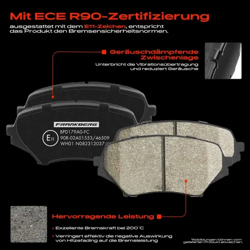 Bremsensatz, Scheibenbremse Vorderachse Frankberg 5481FB0033339 Bild Bremsensatz, Scheibenbremse Vorderachse Frankberg 5481FB0033339