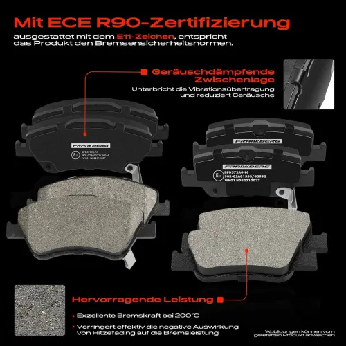 Bremsensatz, Scheibenbremse Vorderachse Hinterachse Frankberg 5481FB0033340 Bild Bremsensatz, Scheibenbremse Vorderachse Hinterachse Frankberg 5481FB0033340