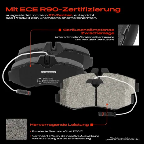 Bremsensatz, Scheibenbremse Vorderachse Frankberg 5481FB0033342 Bild Bremsensatz, Scheibenbremse Vorderachse Frankberg 5481FB0033342