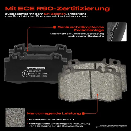 Bremsensatz, Scheibenbremse Vorderachse Frankberg 5481FB0033350 Bild Bremsensatz, Scheibenbremse Vorderachse Frankberg 5481FB0033350