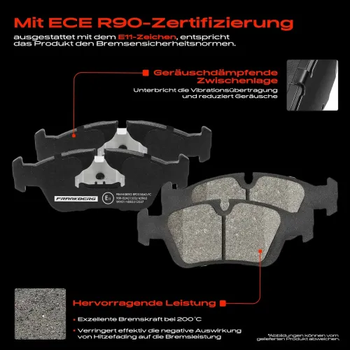 Bremsensatz, Scheibenbremse Vorderachse Frankberg 5481FB0033358 Bild Bremsensatz, Scheibenbremse Vorderachse Frankberg 5481FB0033358
