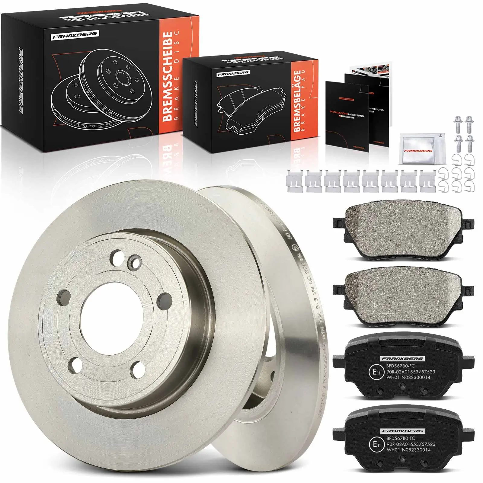 Bremsensatz, Scheibenbremse Hinterachse Frankberg 5481FB0033364