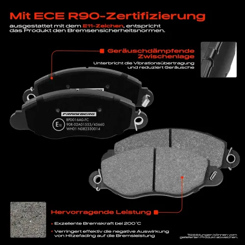 Bremsensatz, Scheibenbremse Vorderachse Frankberg 5481FB0033365 Bild Bremsensatz, Scheibenbremse Vorderachse Frankberg 5481FB0033365