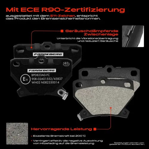 Bremsensatz, Scheibenbremse Hinterachse Frankberg 5481FB0033366 Bild Bremsensatz, Scheibenbremse Hinterachse Frankberg 5481FB0033366