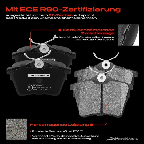 Bremsensatz, Scheibenbremse Hinterachse Frankberg 5481FB0033367 Bild Bremsensatz, Scheibenbremse Hinterachse Frankberg 5481FB0033367