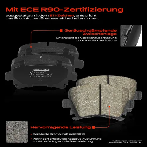 Bremsensatz, Scheibenbremse Hinterachse Frankberg 5481FB0033371 Bild Bremsensatz, Scheibenbremse Hinterachse Frankberg 5481FB0033371