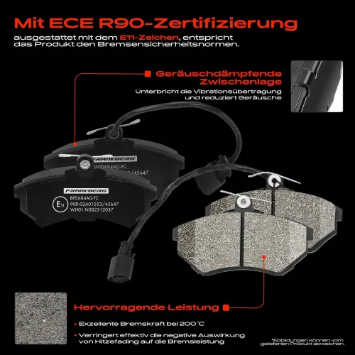 Bremsensatz, Scheibenbremse Vorderachse Frankberg 5481FB0033375 Bild Bremsensatz, Scheibenbremse Vorderachse Frankberg 5481FB0033375