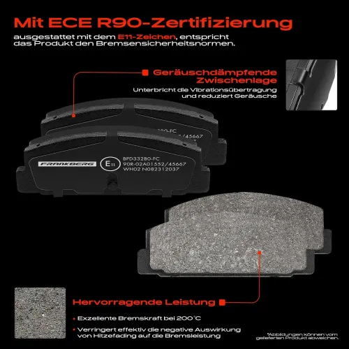 Bremsensatz, Scheibenbremse Hinterachse Frankberg 5481FB0033380 Bild Bremsensatz, Scheibenbremse Hinterachse Frankberg 5481FB0033380