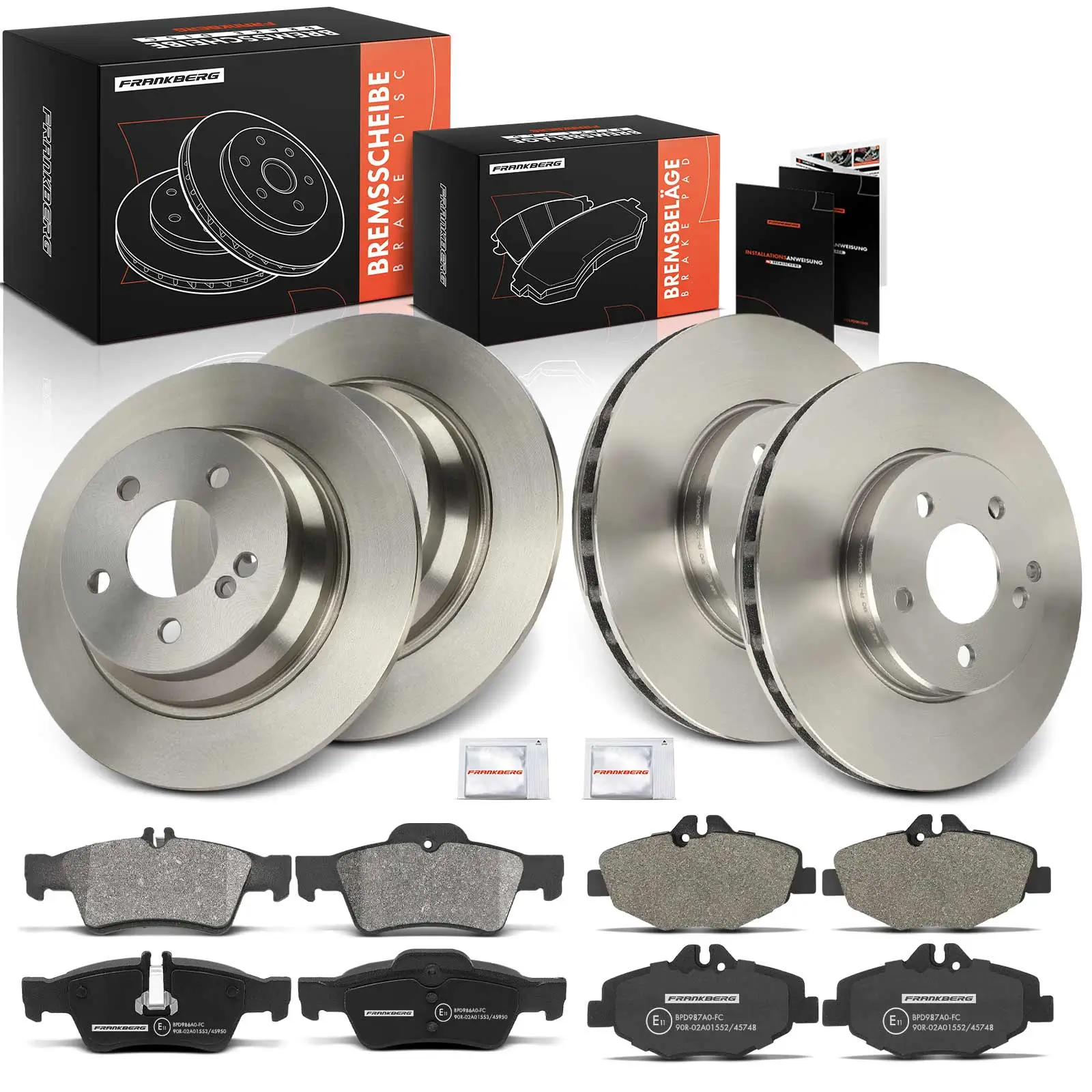 Bremsensatz, Scheibenbremse Vorderachse Hinterachse Frankberg 5481FB0033383