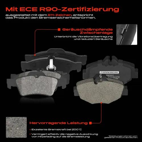 Bremsensatz, Scheibenbremse Vorderachse Hinterachse Frankberg 5481FB0033383 Bild Bremsensatz, Scheibenbremse Vorderachse Hinterachse Frankberg 5481FB0033383