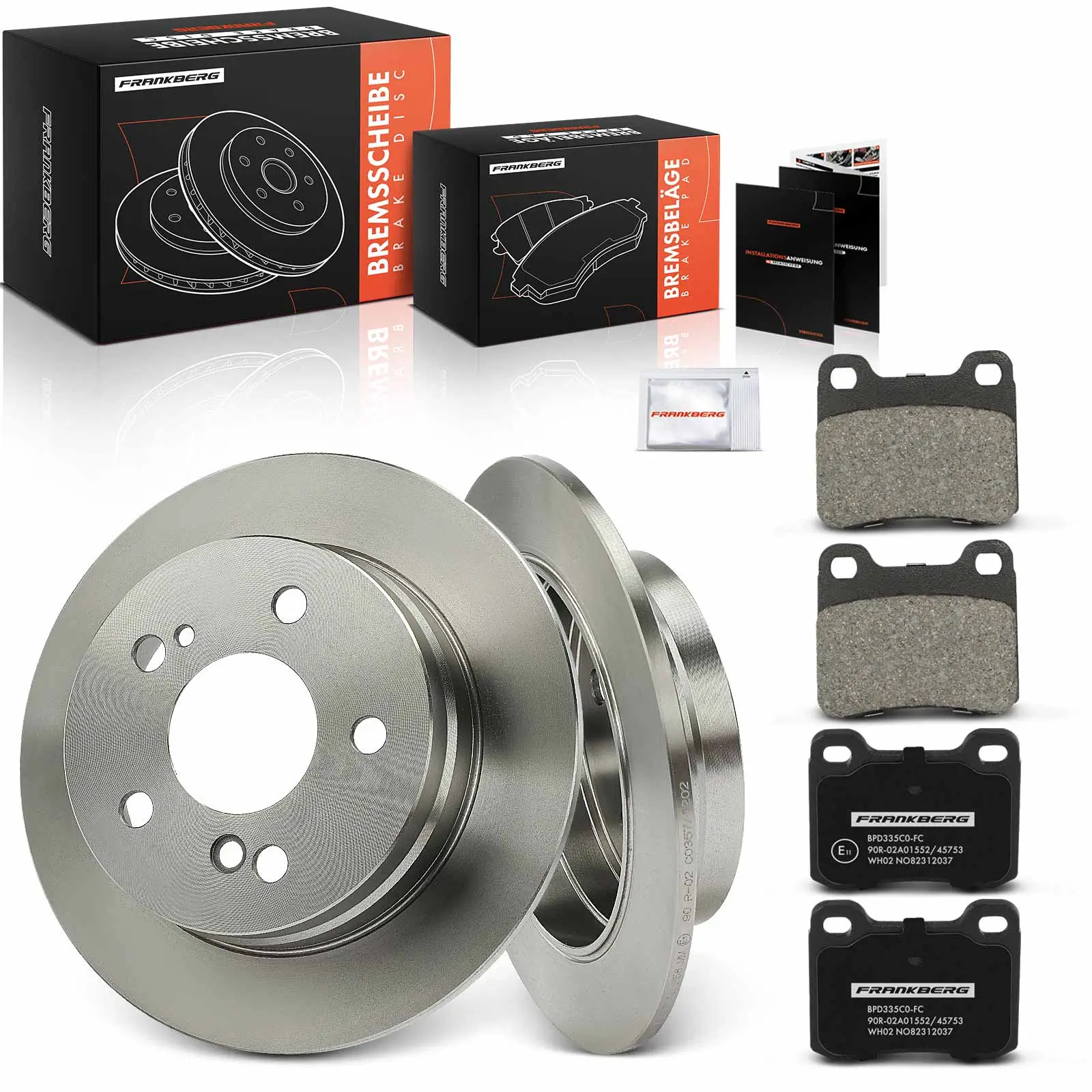 Bremsensatz, Scheibenbremse Hinterachse Frankberg 5481FB0033390