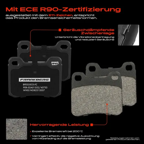 Bremsensatz, Scheibenbremse Hinterachse Frankberg 5481FB0033390 Bild Bremsensatz, Scheibenbremse Hinterachse Frankberg 5481FB0033390