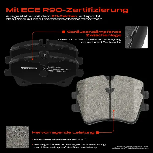 Bremsensatz, Scheibenbremse Hinterachse Frankberg 5481FB0033405 Bild Bremsensatz, Scheibenbremse Hinterachse Frankberg 5481FB0033405