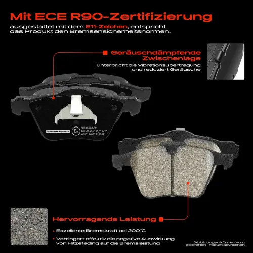 Bremsensatz, Scheibenbremse Vorderachse Frankberg 5481FB0033408 Bild Bremsensatz, Scheibenbremse Vorderachse Frankberg 5481FB0033408