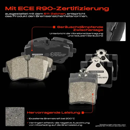 Bremsensatz, Scheibenbremse Vorderachse Hinterachse Frankberg 5481FB0033410 Bild Bremsensatz, Scheibenbremse Vorderachse Hinterachse Frankberg 5481FB0033410