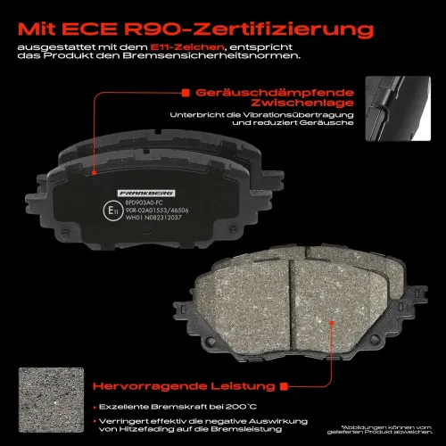 Bremsensatz, Scheibenbremse Vorderachse Frankberg 5481FB0033415 Bild Bremsensatz, Scheibenbremse Vorderachse Frankberg 5481FB0033415