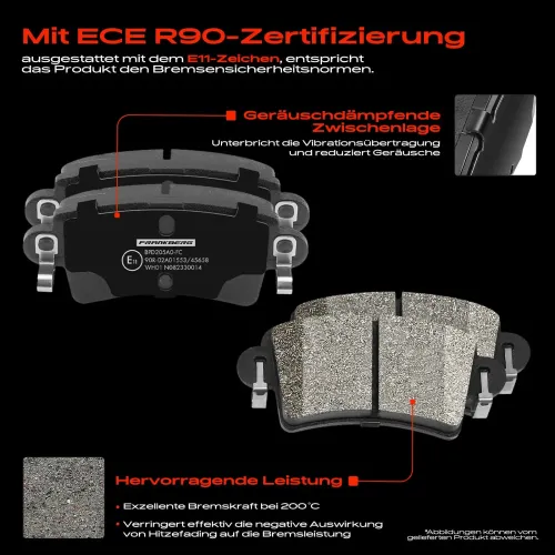 Bremsensatz, Scheibenbremse Hinterachse Frankberg 5481FB0033421 Bild Bremsensatz, Scheibenbremse Hinterachse Frankberg 5481FB0033421