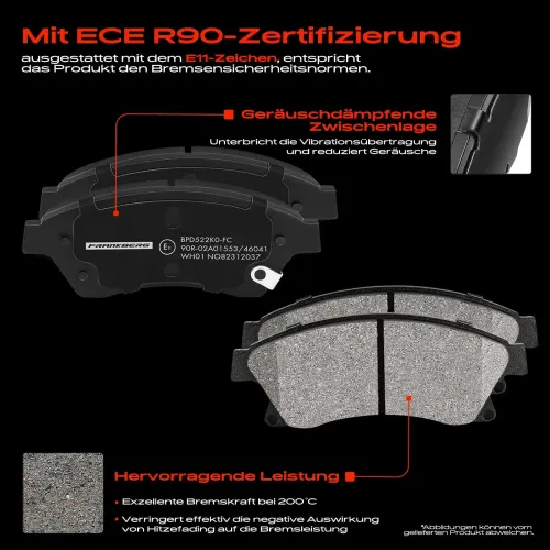 Bremsensatz, Scheibenbremse Vorderachse Frankberg 5481FB0033425 Bild Bremsensatz, Scheibenbremse Vorderachse Frankberg 5481FB0033425