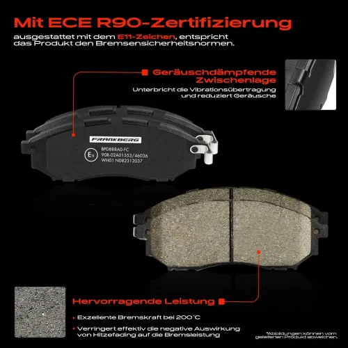 Bremsensatz, Scheibenbremse Vorderachse Frankberg 5481FB0033426 Bild Bremsensatz, Scheibenbremse Vorderachse Frankberg 5481FB0033426