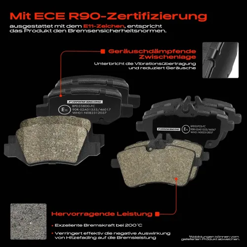 Bremsensatz, Scheibenbremse Vorderachse Hinterachse Frankberg 5481FB0033427 Bild Bremsensatz, Scheibenbremse Vorderachse Hinterachse Frankberg 5481FB0033427