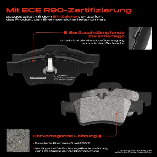 Bremsensatz, Scheibenbremse Hinterachse Frankberg 5481FB0033428 Bild Bremsensatz, Scheibenbremse Hinterachse Frankberg 5481FB0033428