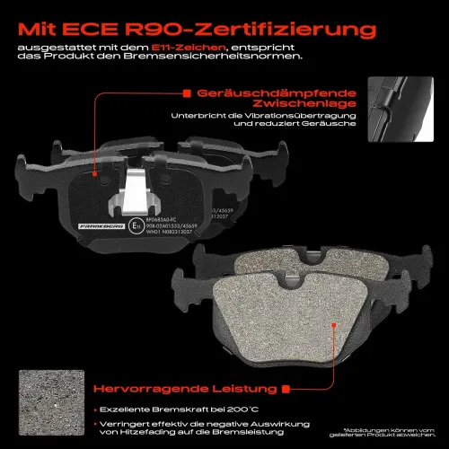 Bremsensatz, Scheibenbremse Hinterachse Frankberg 5481FB0033430 Bild Bremsensatz, Scheibenbremse Hinterachse Frankberg 5481FB0033430