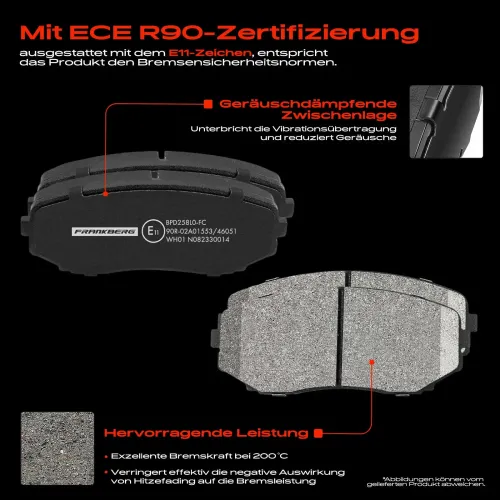 Bremsensatz, Scheibenbremse Vorderachse Frankberg 5481FB0033432 Bild Bremsensatz, Scheibenbremse Vorderachse Frankberg 5481FB0033432