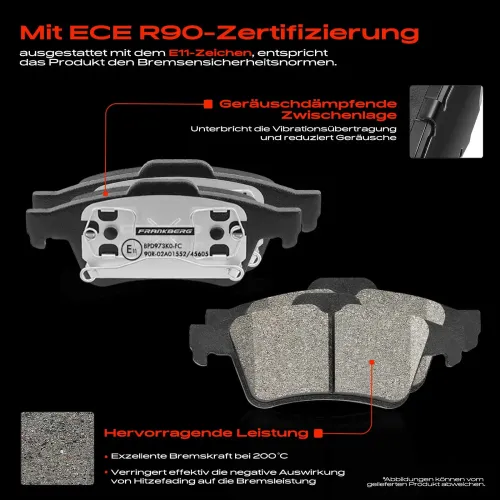 Bremsensatz, Scheibenbremse Hinterachse Frankberg 5481FB0033433 Bild Bremsensatz, Scheibenbremse Hinterachse Frankberg 5481FB0033433