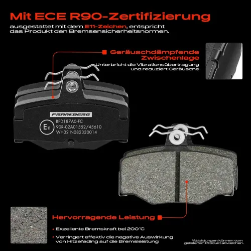 Bremsensatz, Scheibenbremse Hinterachse Frankberg 5481FB0033434 Bild Bremsensatz, Scheibenbremse Hinterachse Frankberg 5481FB0033434