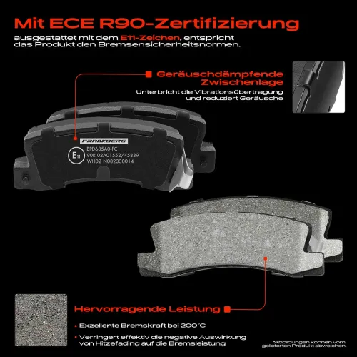 Bremsensatz, Scheibenbremse Hinterachse Frankberg 5481FB0033436 Bild Bremsensatz, Scheibenbremse Hinterachse Frankberg 5481FB0033436