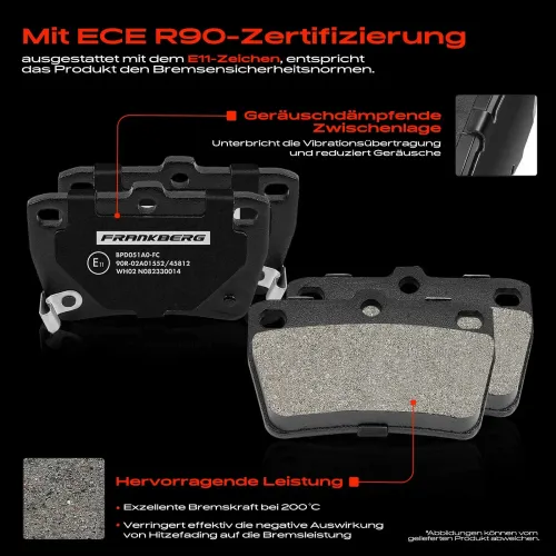 Bremsensatz, Scheibenbremse Hinterachse Frankberg 5481FB0033445 Bild Bremsensatz, Scheibenbremse Hinterachse Frankberg 5481FB0033445