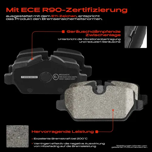 Bremsensatz, Scheibenbremse Hinterachse Frankberg 5481FB0033457 Bild Bremsensatz, Scheibenbremse Hinterachse Frankberg 5481FB0033457