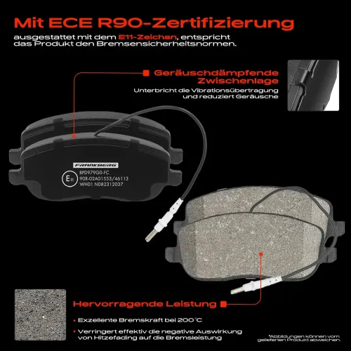 Bremsensatz, Scheibenbremse Vorderachse Frankberg 5481FB0033458 Bild Bremsensatz, Scheibenbremse Vorderachse Frankberg 5481FB0033458