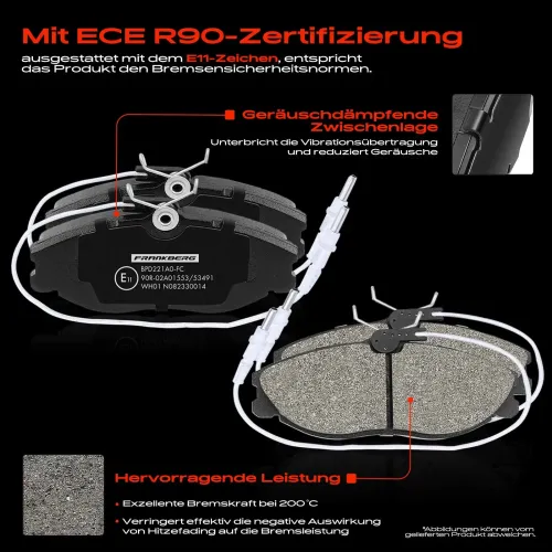 Bremsensatz, Scheibenbremse Vorderachse Frankberg 5481FB0033460 Bild Bremsensatz, Scheibenbremse Vorderachse Frankberg 5481FB0033460