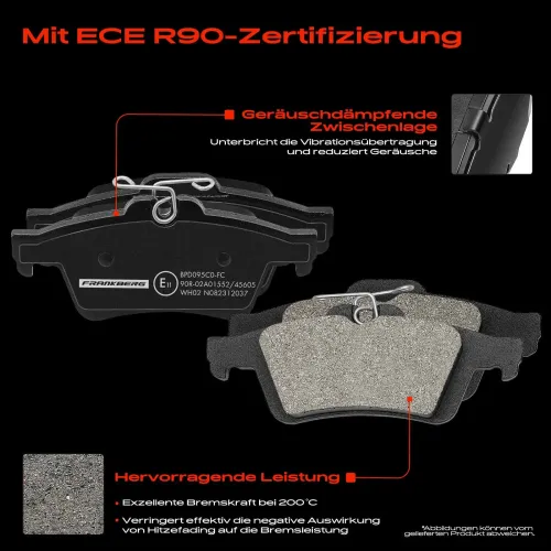 Bremsensatz, Scheibenbremse Hinterachse Frankberg 5481FB0033465 Bild Bremsensatz, Scheibenbremse Hinterachse Frankberg 5481FB0033465