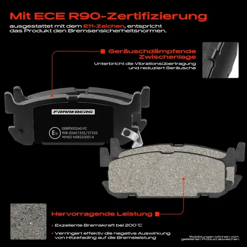 Bremsensatz, Scheibenbremse Hinterachse Frankberg 5481FB0033466 Bild Bremsensatz, Scheibenbremse Hinterachse Frankberg 5481FB0033466