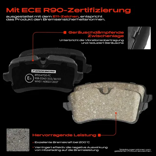 Bremsensatz, Scheibenbremse Hinterachse Frankberg 5481FB0033471 Bild Bremsensatz, Scheibenbremse Hinterachse Frankberg 5481FB0033471