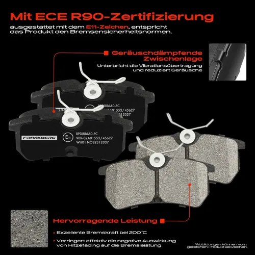 Bremsensatz, Scheibenbremse Hinterachse Frankberg 5481FB0033476 Bild Bremsensatz, Scheibenbremse Hinterachse Frankberg 5481FB0033476