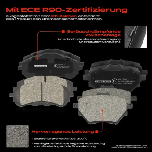 Bremsensatz, Scheibenbremse Vorderachse Hinterachse Frankberg 5481FB0033486 Bild Bremsensatz, Scheibenbremse Vorderachse Hinterachse Frankberg 5481FB0033486