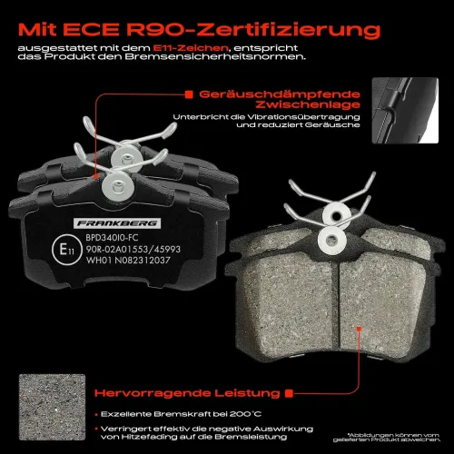 Bremsensatz, Scheibenbremse Hinterachse Frankberg 5481FB0033510 Bild Bremsensatz, Scheibenbremse Hinterachse Frankberg 5481FB0033510